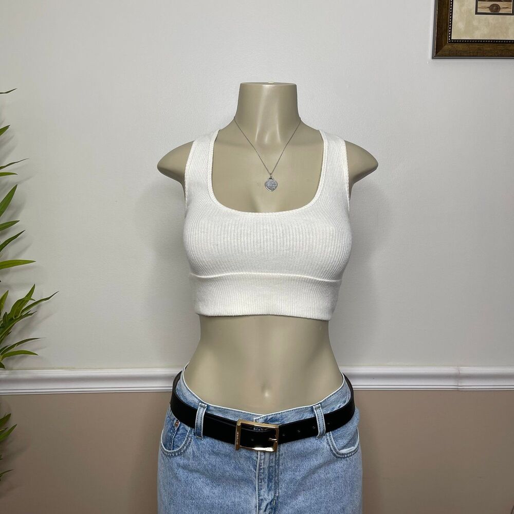 Victoria’s Secret Ivory Cozy Ribbed Knit Bralette Bra Top